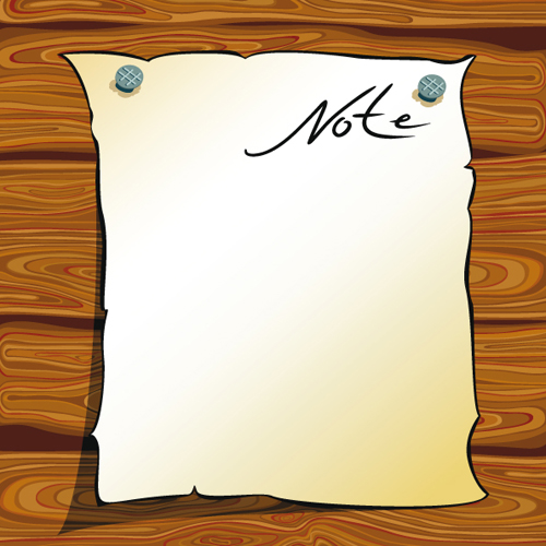 Old Paper on the wood vector set 03