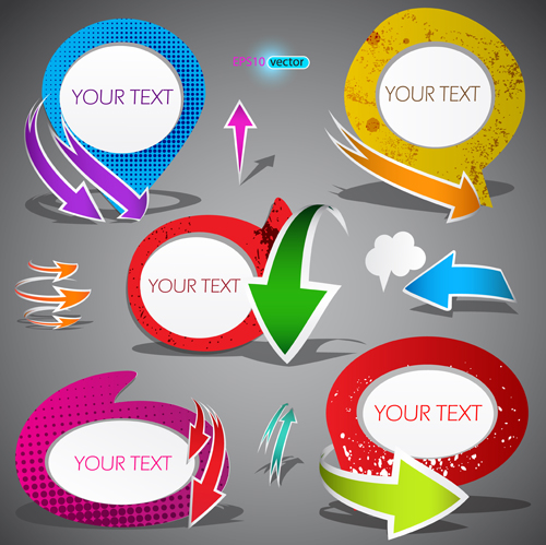 Different sale label stickers vector 01