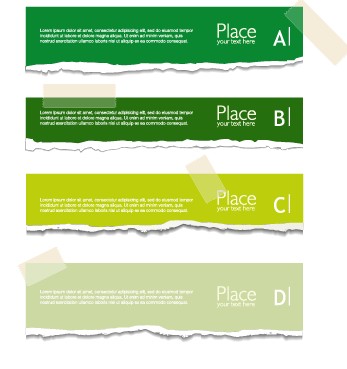 Torn paper colored banner vector set 05 Torn paper colored banner vector set 05