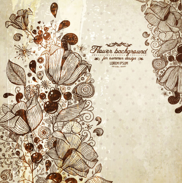Vintage lace background vector 05