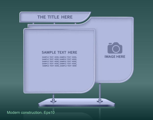 Set of modern construction Signboard vector 05