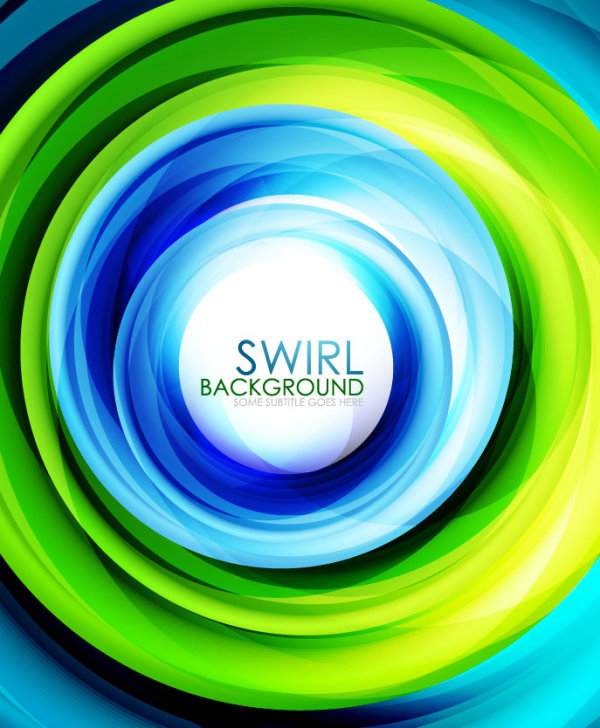 Set of Colorful swirl abstract vector background 02