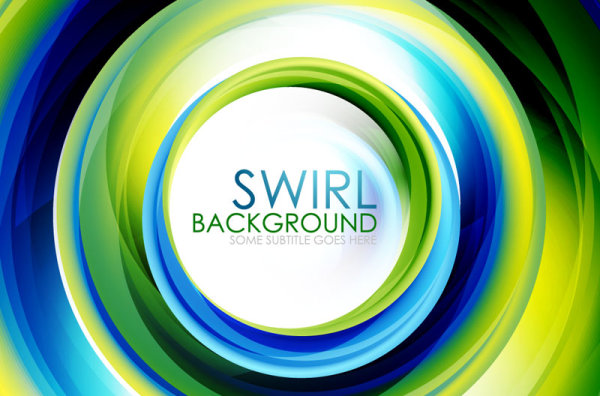 Set of Colorful swirl abstract vector background 03