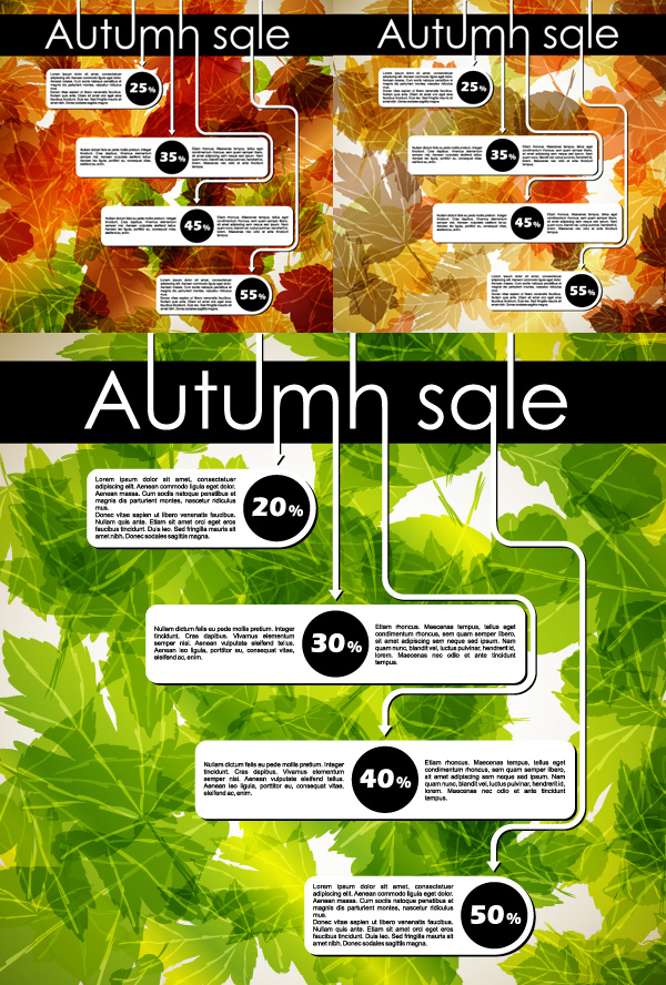 Autumn discount design vector