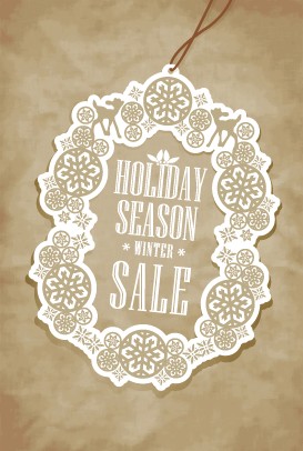 Vector set of 2014 Christmas sale tags design 05