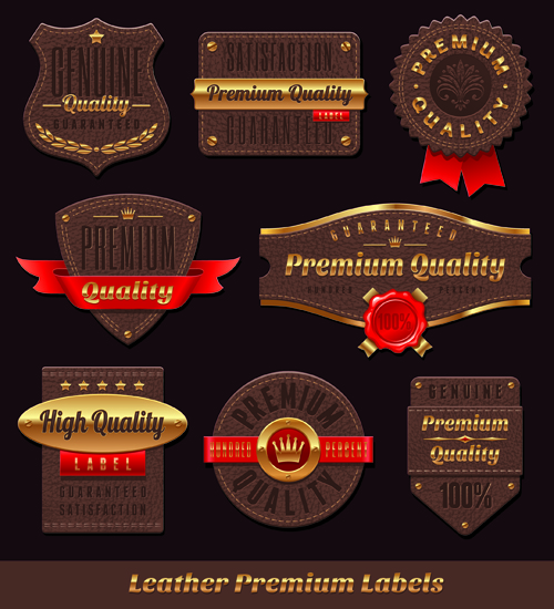 vintage Golden Labels Vector 01