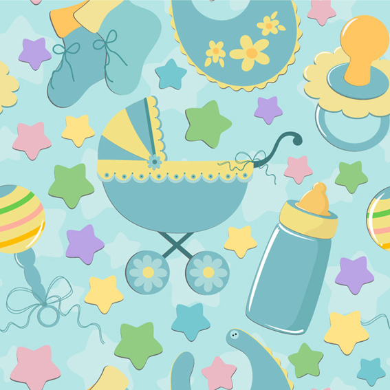 Baby cute background vector