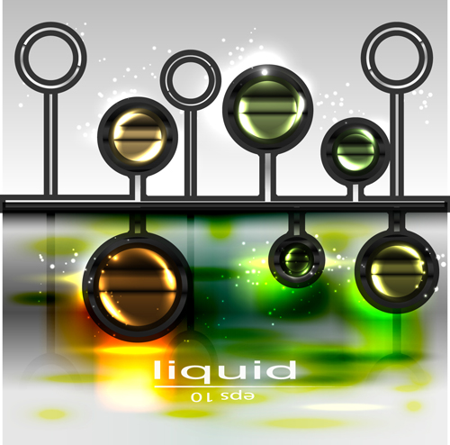 Sparkling Glass elements background vector 04
