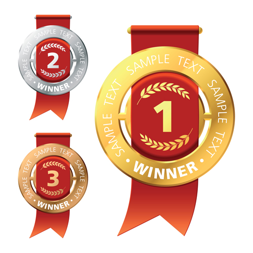 Different Award design elements vector 02