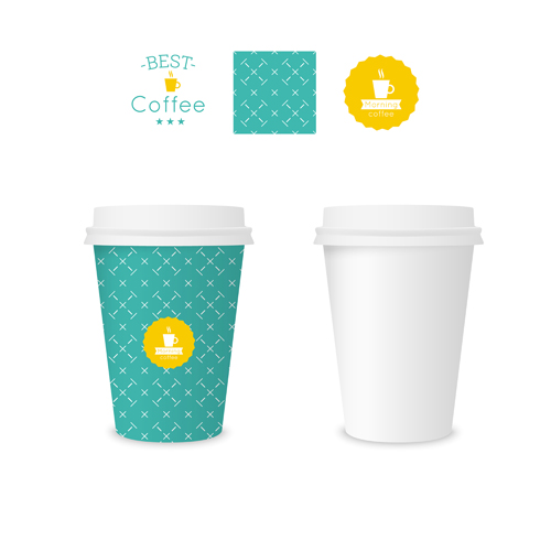 template vector paper cup coffee coffe 