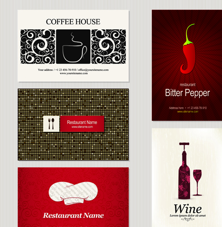Different Business cards design vector graphics 02