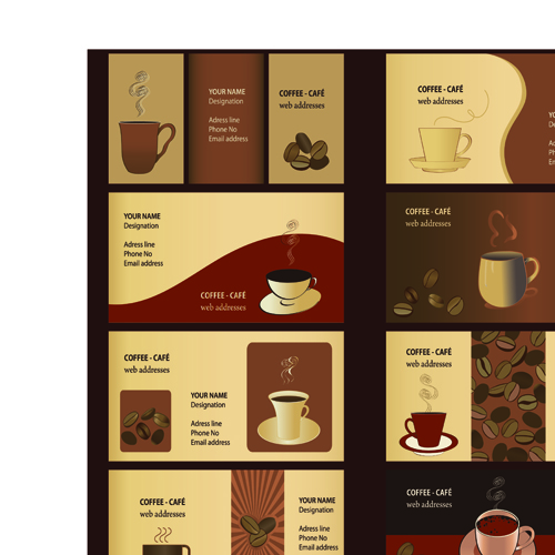 Different Business cards design vector graphics 03