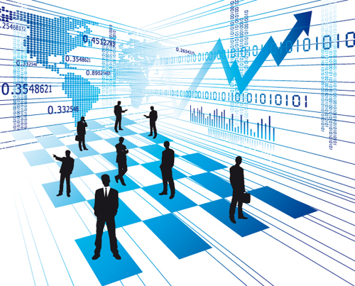 Elements of Business Team vector set 03
