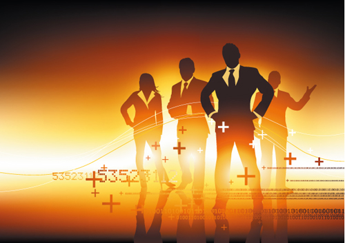 Elements of Business Team vector set 04