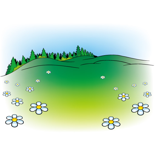 Cartoon mountains landscapes vector graphics 02