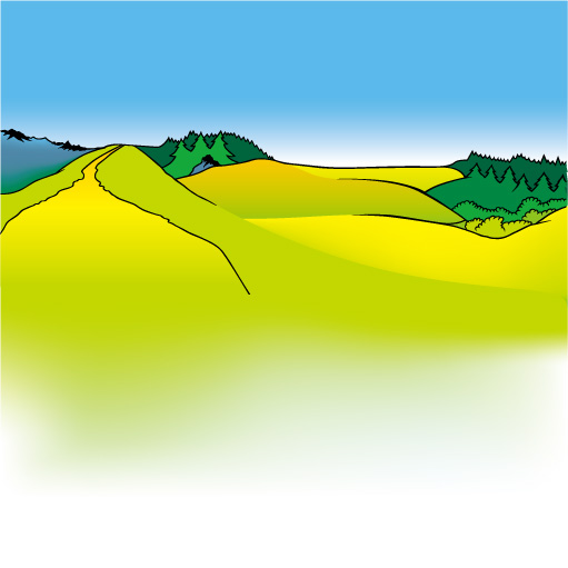 Cartoon mountains landscapes vector graphics 03