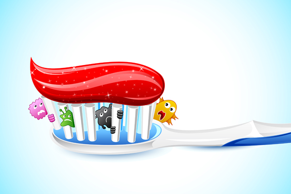 Cartoons dental care vector material 02
