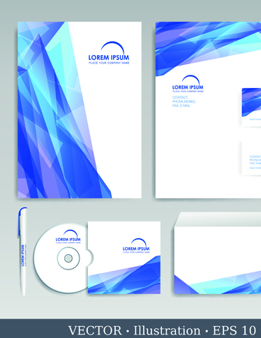 Different Corporate business kit mix vector 05