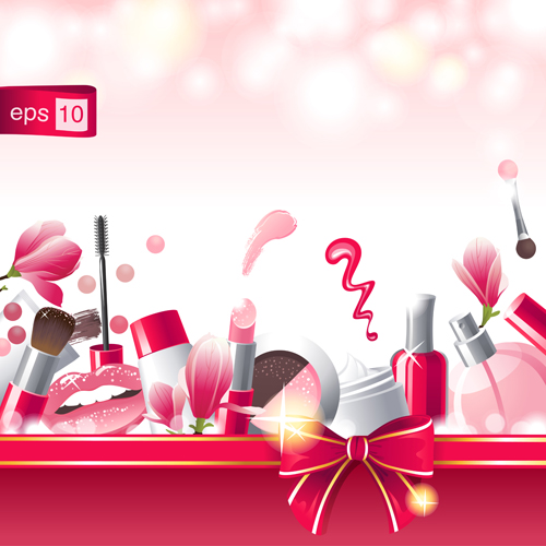 ribbon cosmetics cosmetic bow background 