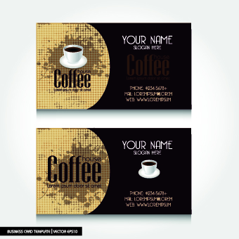 creative coffee card vector business cards business 