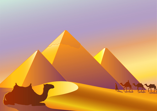 pyramid egypt background vector background 