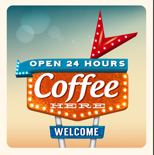 neon sign billboard design vector 01 Different neon sign billboard design vector 01