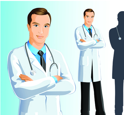 Doctor design elements vector 02