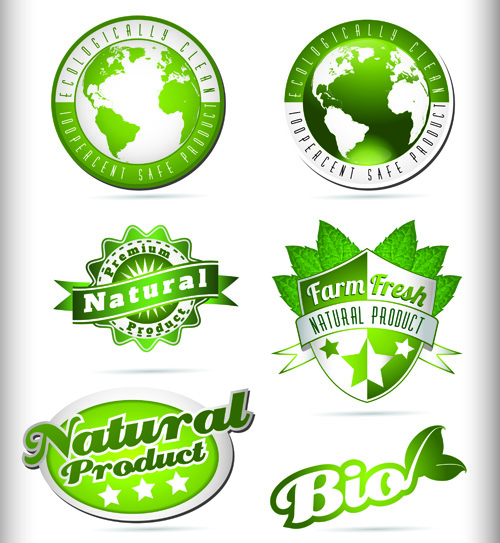 Vector Eco Labels set 01