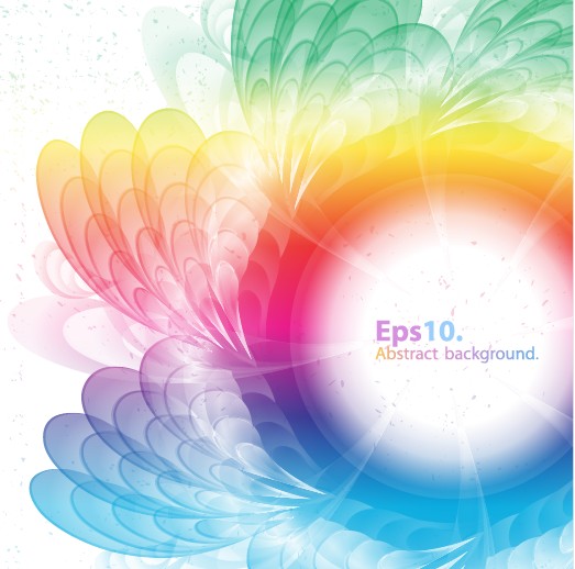 Feather shapes vector background
