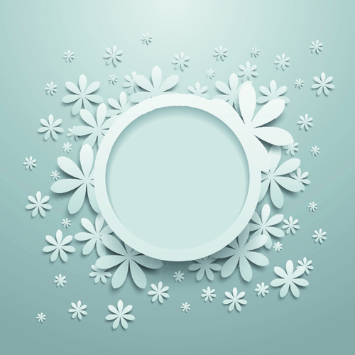 White Paper Flower vector 01