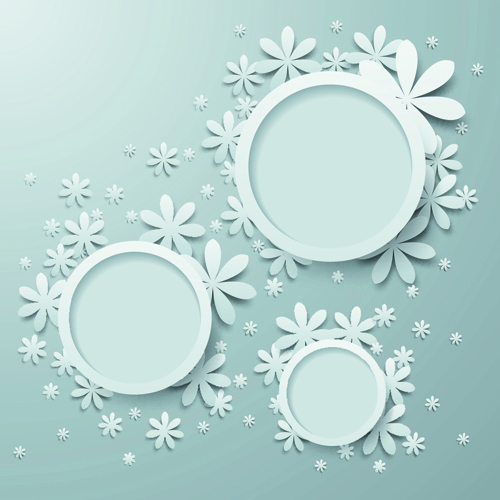 White Paper Flower vector 02