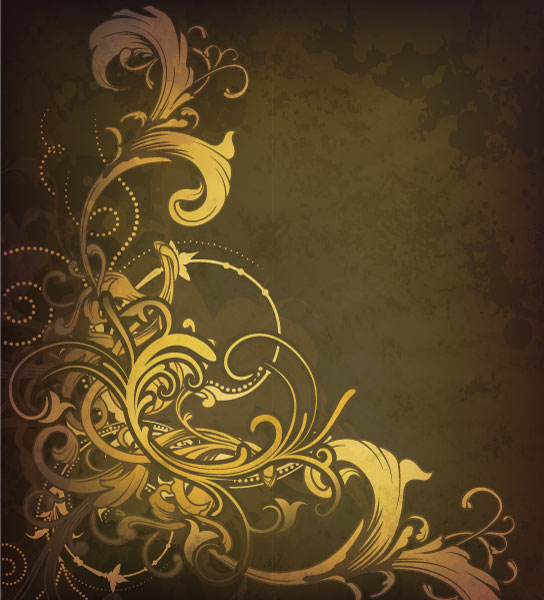 ornaments golden glossy background 