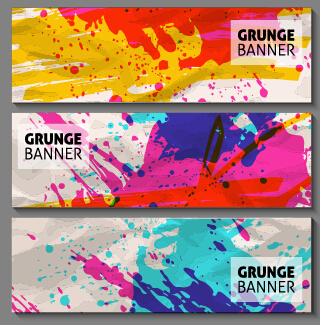 watercolor grunge banners banner 