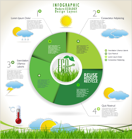 template modern infographic ecology 