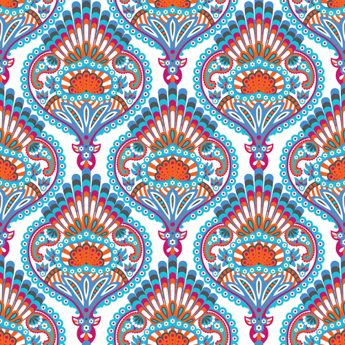 pattern seamless vector material 01 Ornate paisley pattern seamless vector material 01