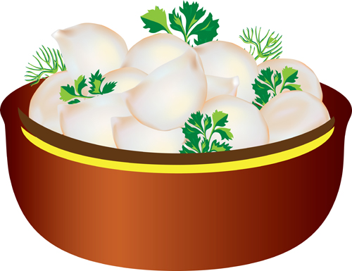 Delicious Pelmeni vector set 05