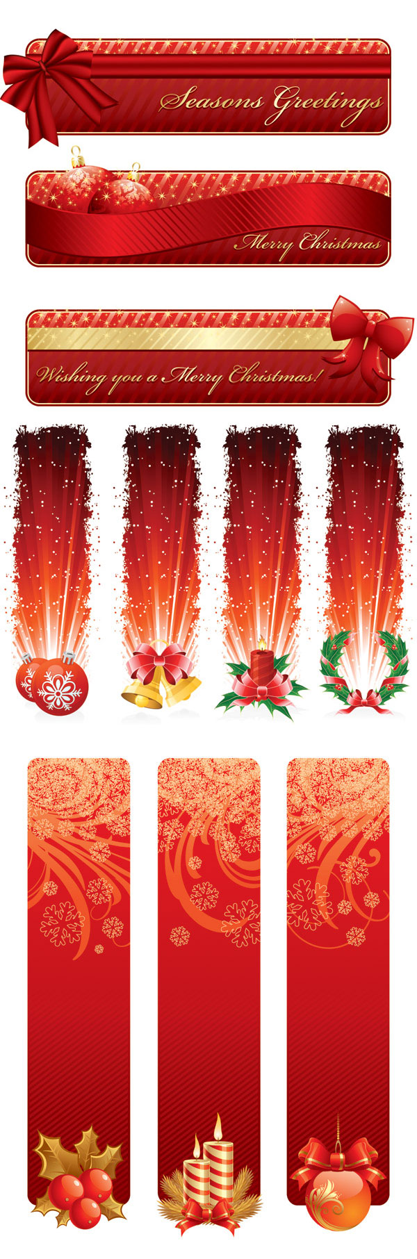 Red style holiday banner 