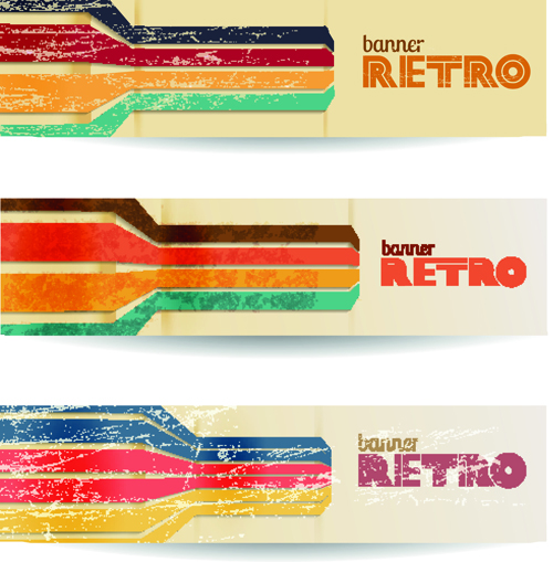 Retro Garbage Business banner vector 02