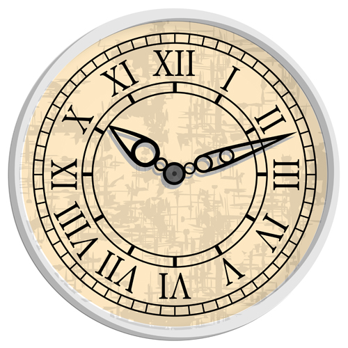vintage round material clock 
