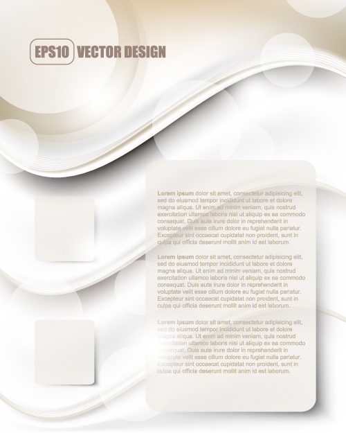 Set of ornate waves vector background 17