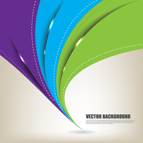Set of ornate waves vector background 22