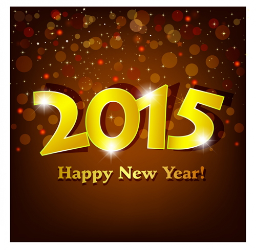 shiny new year happy golden background 2015 