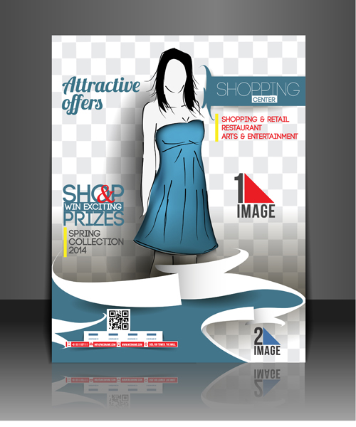 vector illustration shopping illustration flyer cover 