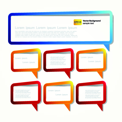 Empty frame Speech bubble for your text vector 04