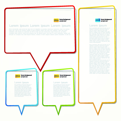 Empty frame Speech bubble for your text vector 05