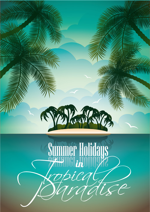 Summer party design elements vector 02