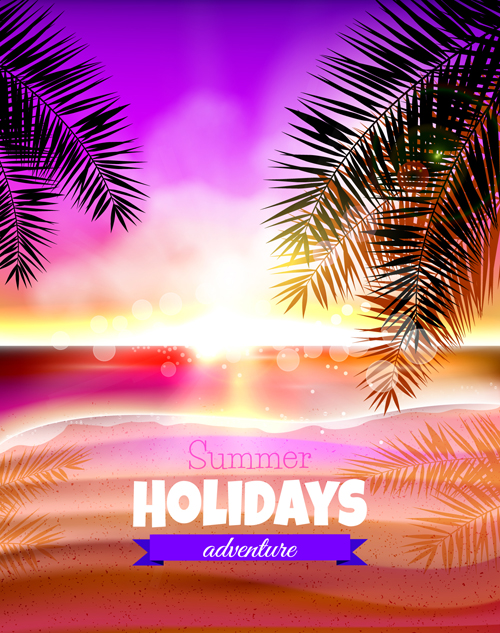 er holidays vector background art 01 Tropical summer holidays vector background art 01