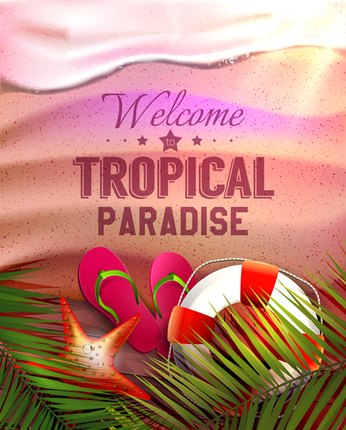 vector background tropical summer holidays holiday background 