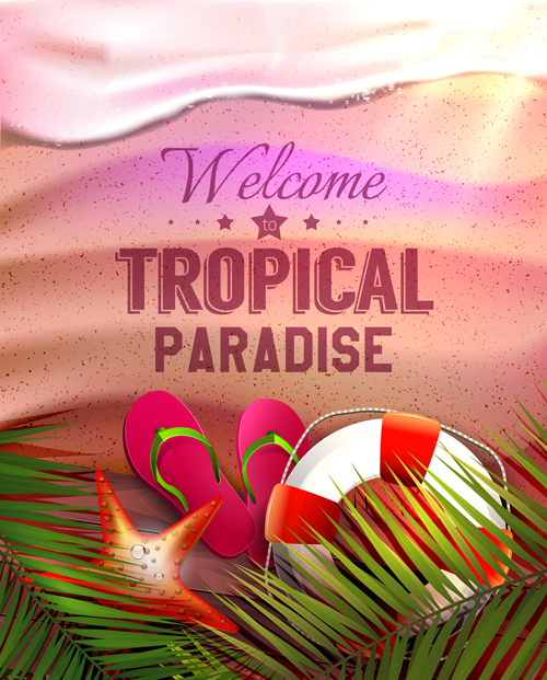 er holidays vector background art 02 Tropical summer holidays vector background art 02