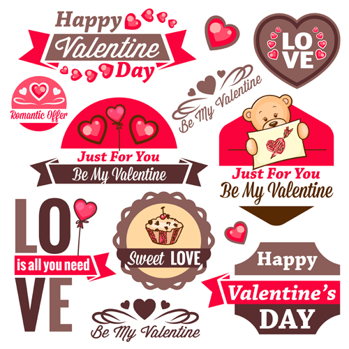 valentines romantic labels 